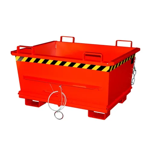 Bauer, Bauer® Stapelbarer Klappbodenbehälter, lackiert, Volumen 0,5 m³, RAL 3000 feuerrot