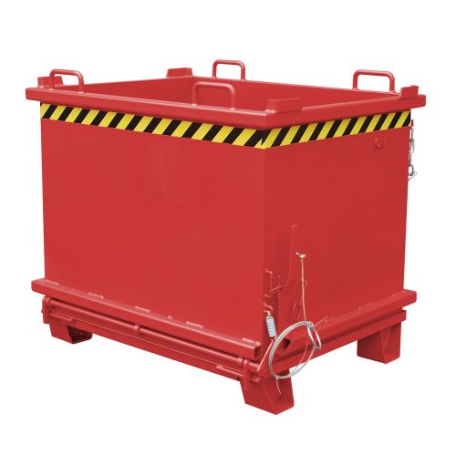 Bauer, Bauer® Klappbodenbehälter, verstärkte Bodenklappe, lackiert, Volumen 1 m³, RAL 3000 feuerrot