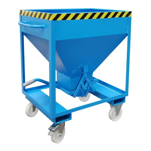 Bauer, Silobehälter Typ SRE 375, Scherenverschluss, Inhalt 375 Liter, lackiert, blau RAL 5012