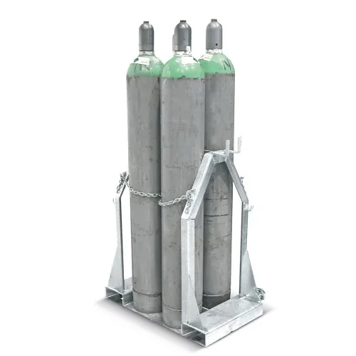 Bauer, Stahlflaschenpalette SFP 4 für 4 Flaschen, Tragfähigkeit 350 kg