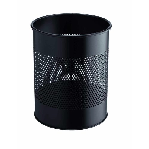 DURABLE, DURABLE Papierkorb rund 15L/P165mm 331001 schwarz, Stahl 315x260mm