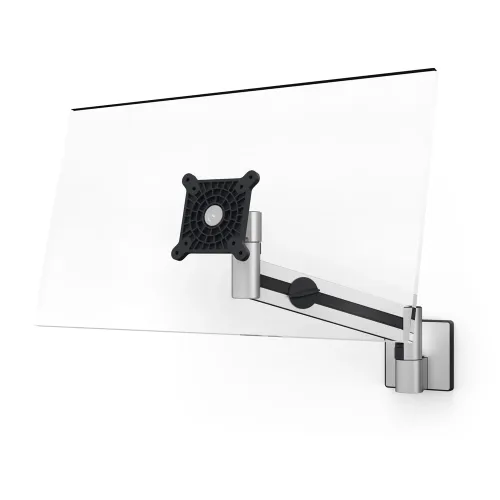 DURABLE, Monitor-Wandhalterung Durable, mit Arm, für 1 Display 21-27?, bis 8 kg, VESA, dreh- & neigbar, metallic silber