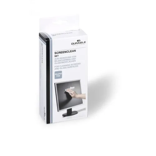 DURABLE, DURABLE Screenclean Set 125ml 570700 Reinigungsset 20 T&uuml;cher