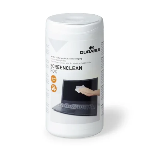 DURABLE, Durable 573602 Bildschirmreinigungstücher 100 St.