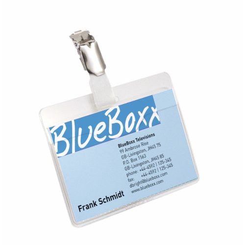 DURABLE, DURABLE Namensschild mit Clip 8106/19 transp., PVC, 60x90mm 25 pcs.