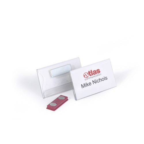 DURABLE, DURABLE Namensschild mit Magnet 8116/19 transp., PVC, 40x75mm 25 Stk.
