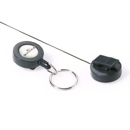 DURABLE, DURABLE Ausweiskarten-Halter 822258 10 St&uuml;ck mit Schl&uuml;sselring