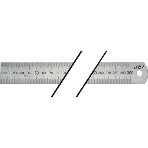 Helios Preisser, HELIOS PREISSER Stahlmassstab, Stahl biegsam, Länge 1500 mm, Teilung A = mm/mm