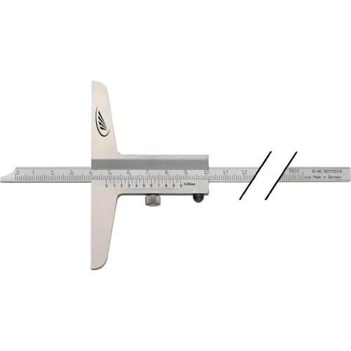 Helios Preisser, Tiefenmessschieber DIN 862 500mm ger.Schiene 12x4mm H.PREISSER