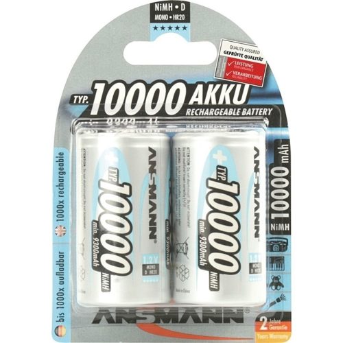 ANSMANN, Ansmann maxE Mono (D)-Akku NiMH 10000 mAh 1.2 V 2 St.