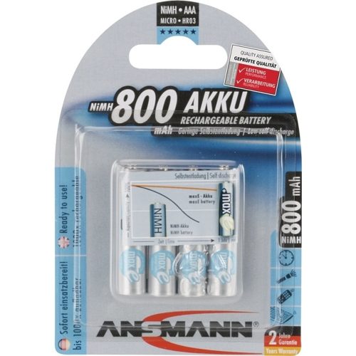 ANSMANN, Ansmann maxE HR03 Micro (AAA)-Akku NiMH 800 mAh 1.2 V 4 St.