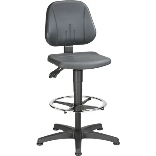 bimos, Arbeitsdrehstuhl 9651, Integralschaum, Gleiter, Fussring, schwarz