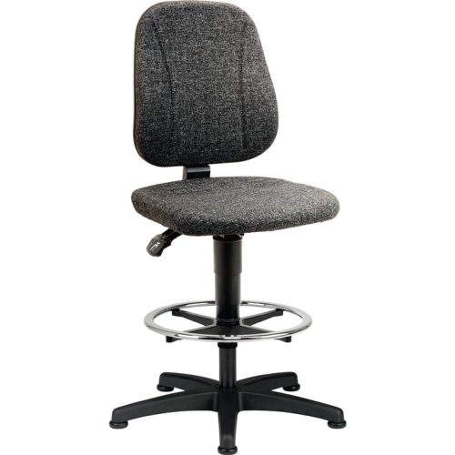 bimos, Arbeitsdrehstuhl 9651, Stoffpolster, Gleiter Fussring, anthrazit