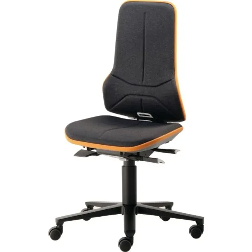 bimos, Arbeitsstuhl bimos NEON, Permanentkontakt, Grundmodell ohne Polsterelement, mit Rollen, Flexband grau