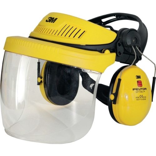 3m, 3M G500 7100029146 Forstschutzhelm mit integriertem Visier Orange EN 352, EN 1731