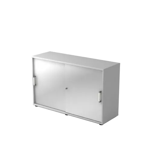 Hammerbacher Schiebetürschrank 2OH 120cm CE Grau/Silber