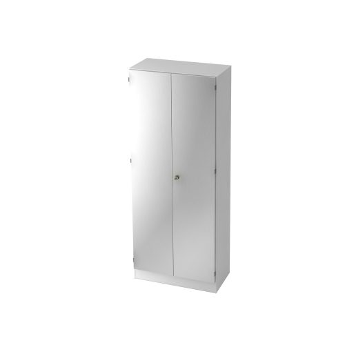 LIVIQUE, Garderobenschrank Office Silber Holz 80 cm 200.4 cm - Material: Holzwerkstoff - Garderobenschrank