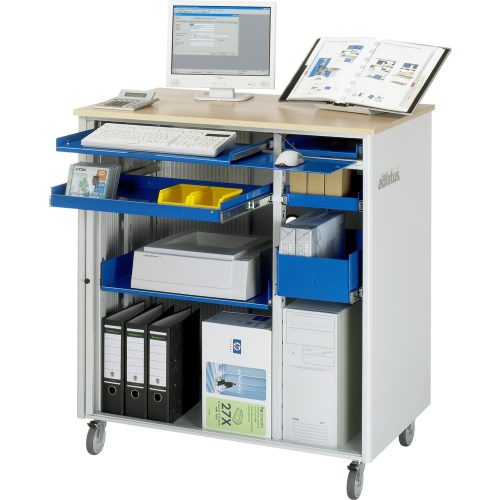 RAU, Computer-Station adlatus Typ 6001, B 1030 x T 660 x H 1100 mm, fahrbar
