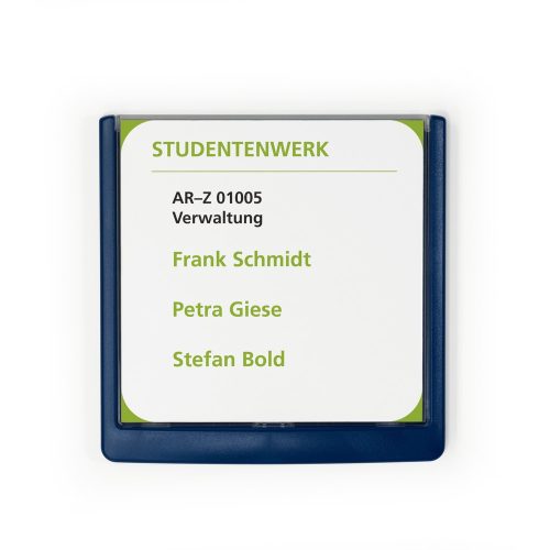 DURABLE, DURABLE Türschild Kunststoff Blau 14,9 x 14,85 cm