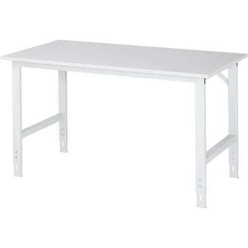 RAU, Arbeitstisch, Melamin-Platte, B 1500 x T 800 x H 760-1080 mm