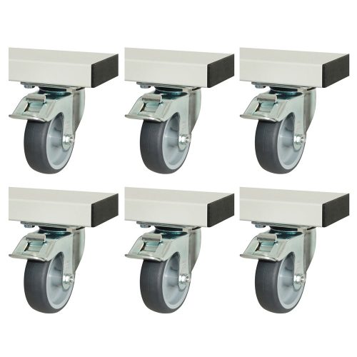 RAU, Rollensatz für adlatus 300, 6 Lenkrollen mit Feststeller, BxL 100 x 30 mm RAU