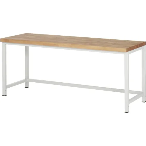RAU Werkbank Serie 8000, Arbeitsplatte Buche massiv, Stärke 40 mm, HxBxT 840 x 2.000 x 700 mm
