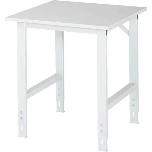 RAU, Arbeitstisch, Melamin-Platte, B 750 x T 800 x H 760-1080 mm