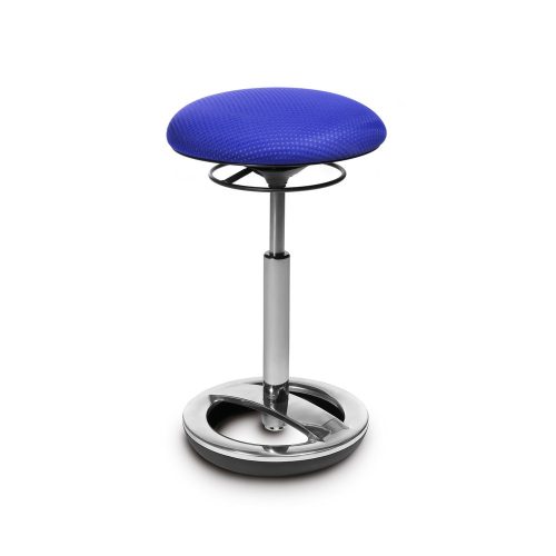 TOPSTAR, Bürohocker SITNESS HIGH BOB, Sitzhöhe 490 - 700 mm, Bezug blau Topstar