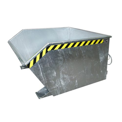 Bauer® Kippbehälter, niedrige Bauhöhe, verzinkt, TK 1.500 kg, Volumen 1 m³