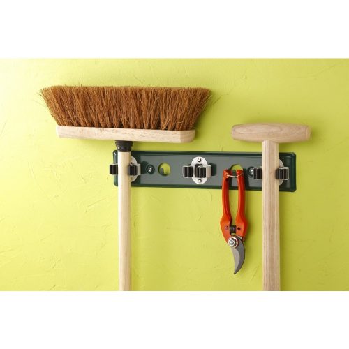 Mottez, Gerätehalter für die Wand, mit 3 Handgriffen und 2 Haken, LxB 350 x 70 mm Mottez