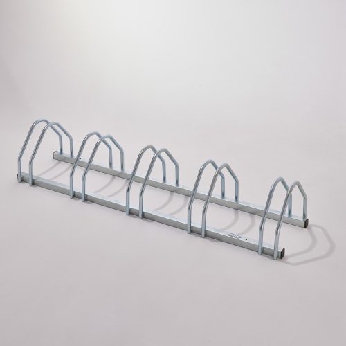 Mottez, Bügelparker, 1-seitg, für Reifen mit B 35-55 mm, B 1320 x T 330 x H 250 mm, Stahl feuerverzinkt, 5 Einstellplätze, montiert