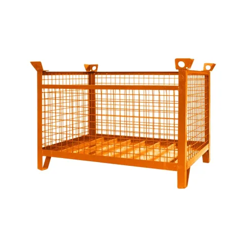 Eichinger® Industrie-Gitterbox-Stapelpalette, 1500 kg, LxBxH 1500x800x750 mm, reinorange