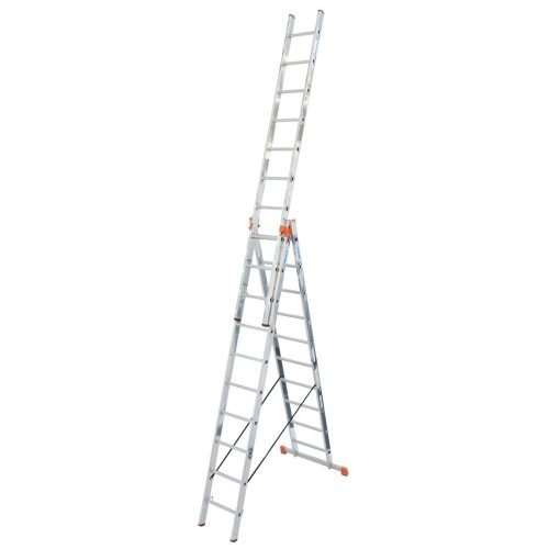 KRAUSE, Krause Tribilo 129680 Aluminium Multifunktionsleiter inkl. Traverse Arbeitshöhe (max.): 7.65 m Aluminium DIN EN 131 18