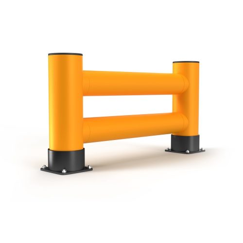Ampere Rack Mammut, Regalendschutz, Doppelplanke, H 600 mm, L 1200 mm Ampere Rack Mammut