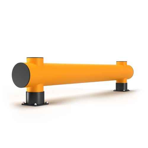 Ampere Rack Mammut, Rammschutzbarriere, Höhe 450 mm, Einzelplanke, Länge 2 m, verkehrsgelb Ampere Rack Mammut