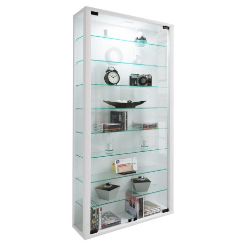 VCM Wandvitrine Vitrosa Maxi, inkl. LED-Beleuchtung, weiss