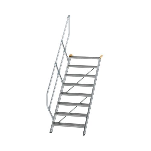 Munk Treppe 45° Stufenbreite 800 mm 8 Stufen Aluminium geriffelt
