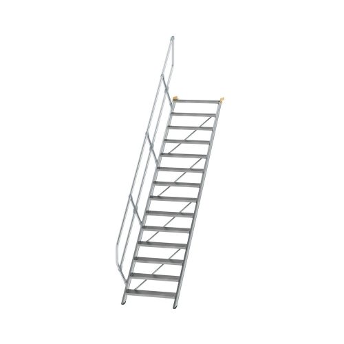 Munk Treppe 45° Stufenbreite 800 mm 14 Stufen Aluminium geriffelt