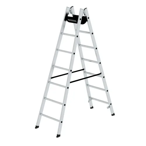 MUNK Günzburger Steigtechnik, MUNK Günzburger Steigtechnik 11154 Aluminium Stufen-Doppelleiter Arbeitshöhe (max.): 3.2 m Silber 8.7 kg