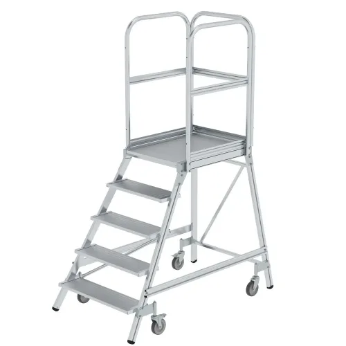 MUNK Günzburger Steigtechnik, MUNK Günzburger Steigtechnik 50105 Aluminium Podestleiter Arbeitshöhe (max.): 3.2 m Silber 35 kg