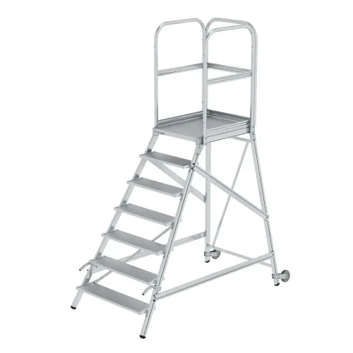 MUNK Günzburger Steigtechnik, MUNK Günzburger Steigtechnik 56107 Aluminium Podesttreppe Montage mit Werkzeug Arbeitshöhe (max.): 3.7 m