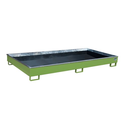 Bauer® Regal-Auffangwanne aus Stahl mit PE-Einsatz RW 2700-1 PE, lackiert, Resedagrün