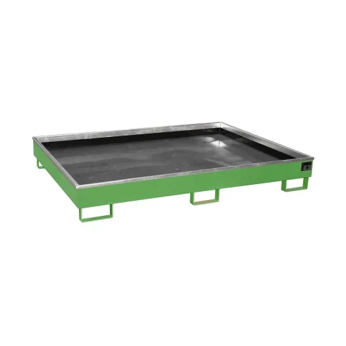 Bauer® Regal-Auffangwanne aus Stahl mit PE-Einsatz RW 1800 PE, lackiert, Resedagrün