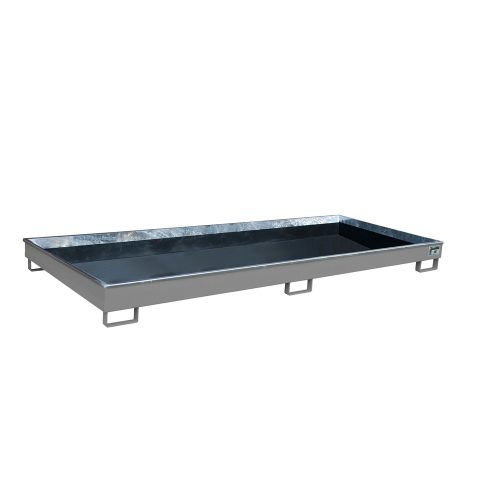 Bauer® Regal-Auffangwanne aus Stahl mit PE-Einsatz RW 3300-1 PE, lackiert, Mausgrau