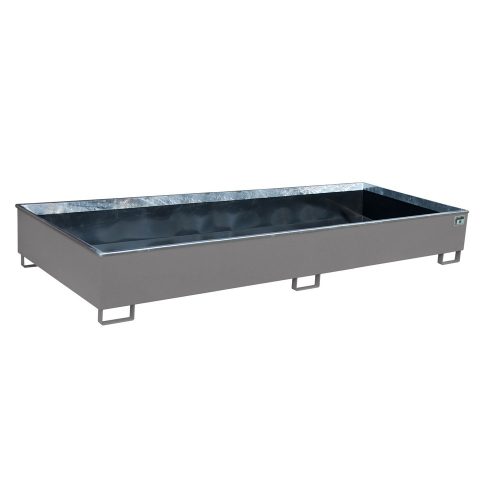 Bauer® Regal-Auffangwanne aus Stahl mit PE-Einsatz RW 3300-3 PE, lackiert, Mausgrau