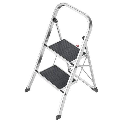 Hailo, Hailo K70 4392-801 Aluminium Klapptritt klappbar Arbeitshöhe (max.): 2.25 m Silber, Schwarz 3.3 kg