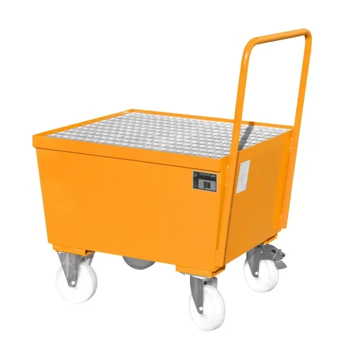 Bauer, Auffangwanne Typ AW-F1, fahrbar, orange RAL2000