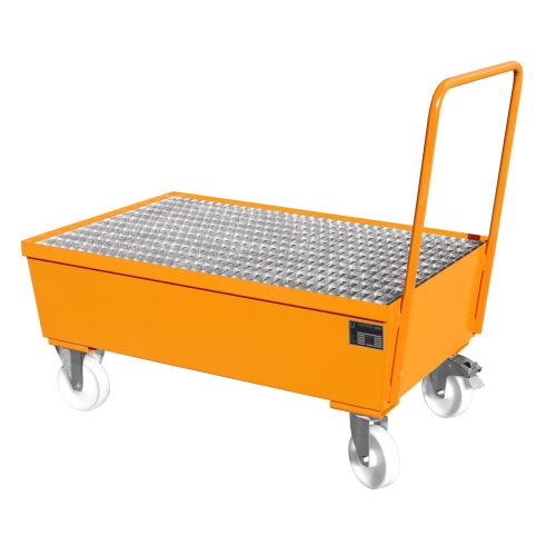 Bauer, Auffangwanne Typ AW-F2, fahrbar, orange RAL2000