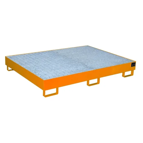 Bauer, Regalwanne Typ RW/GR 1800, mit Gitterrost, orange RAL2000