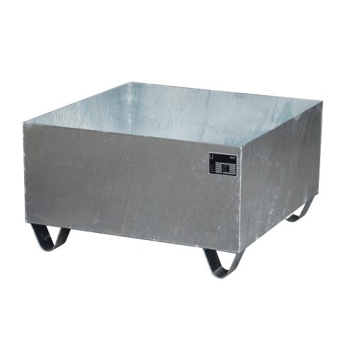 Bauer, Stahl-Auffangwanne ohne Gitterrost, 800 x 800 mm, verzinkt